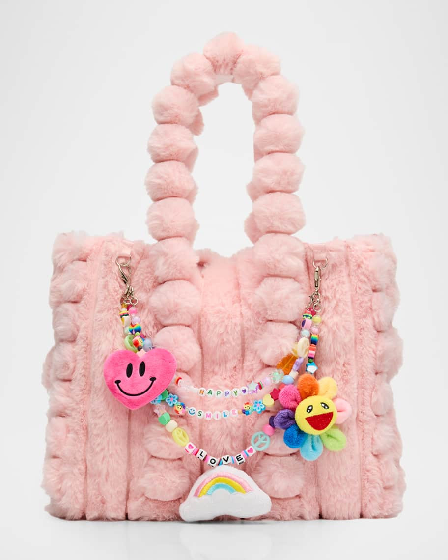Girl's Charm Faux Fur Tote Bag | Neiman Marcus