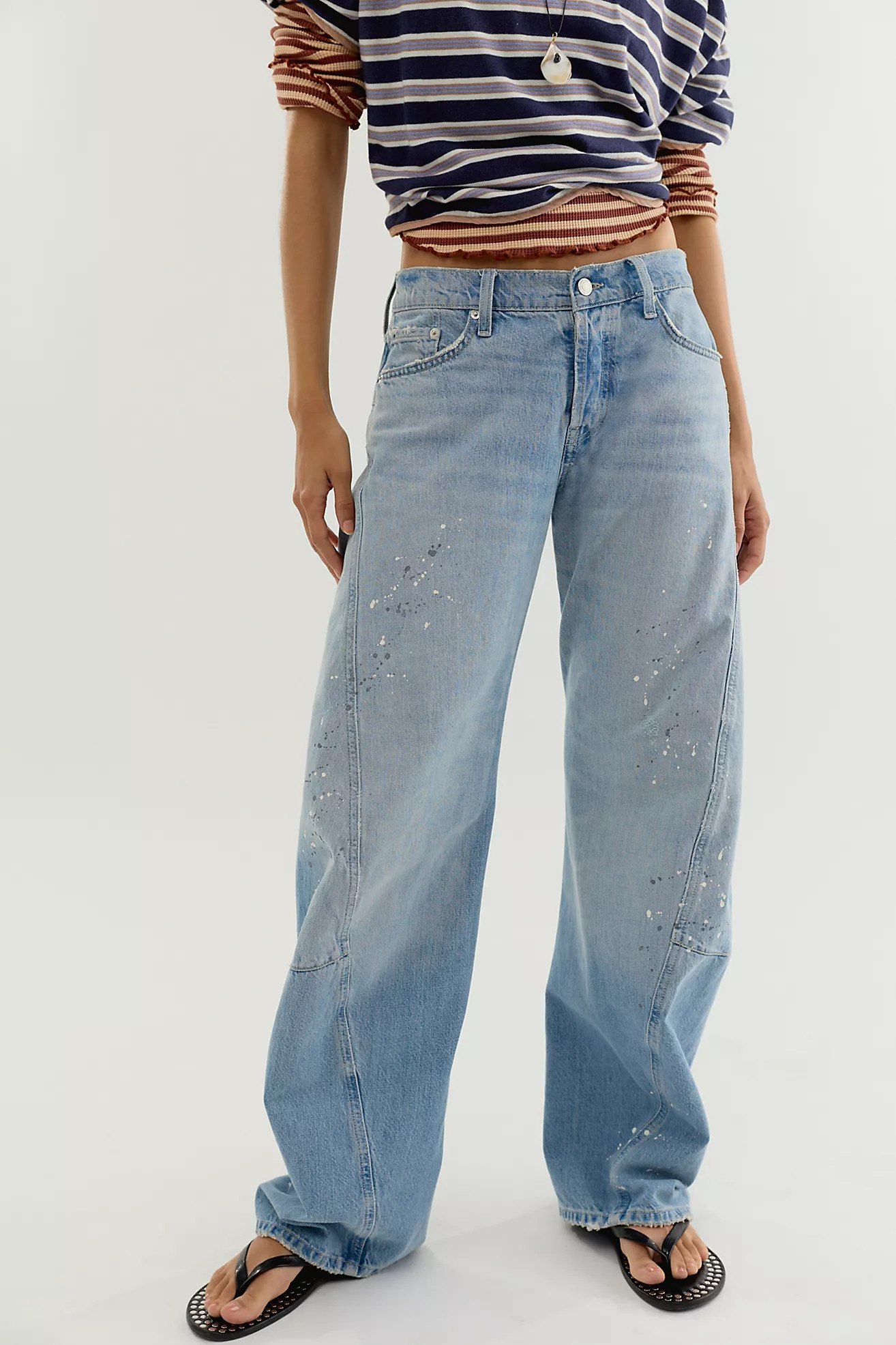 We The Free Fable Low-Rise Twisted Bowed Jeans | Free People (Global - UK&FR Excluded)