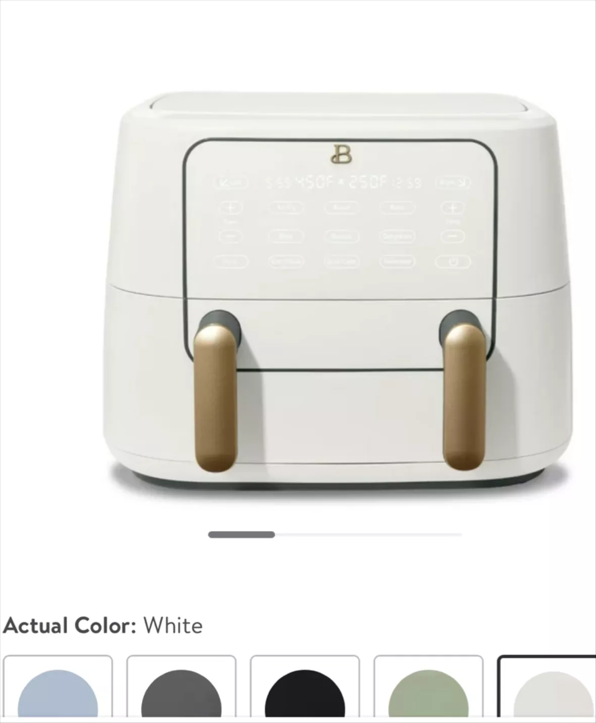 Beautiful 2 Slice Touchscreen Toaster, White Icing by Drew Barrymore