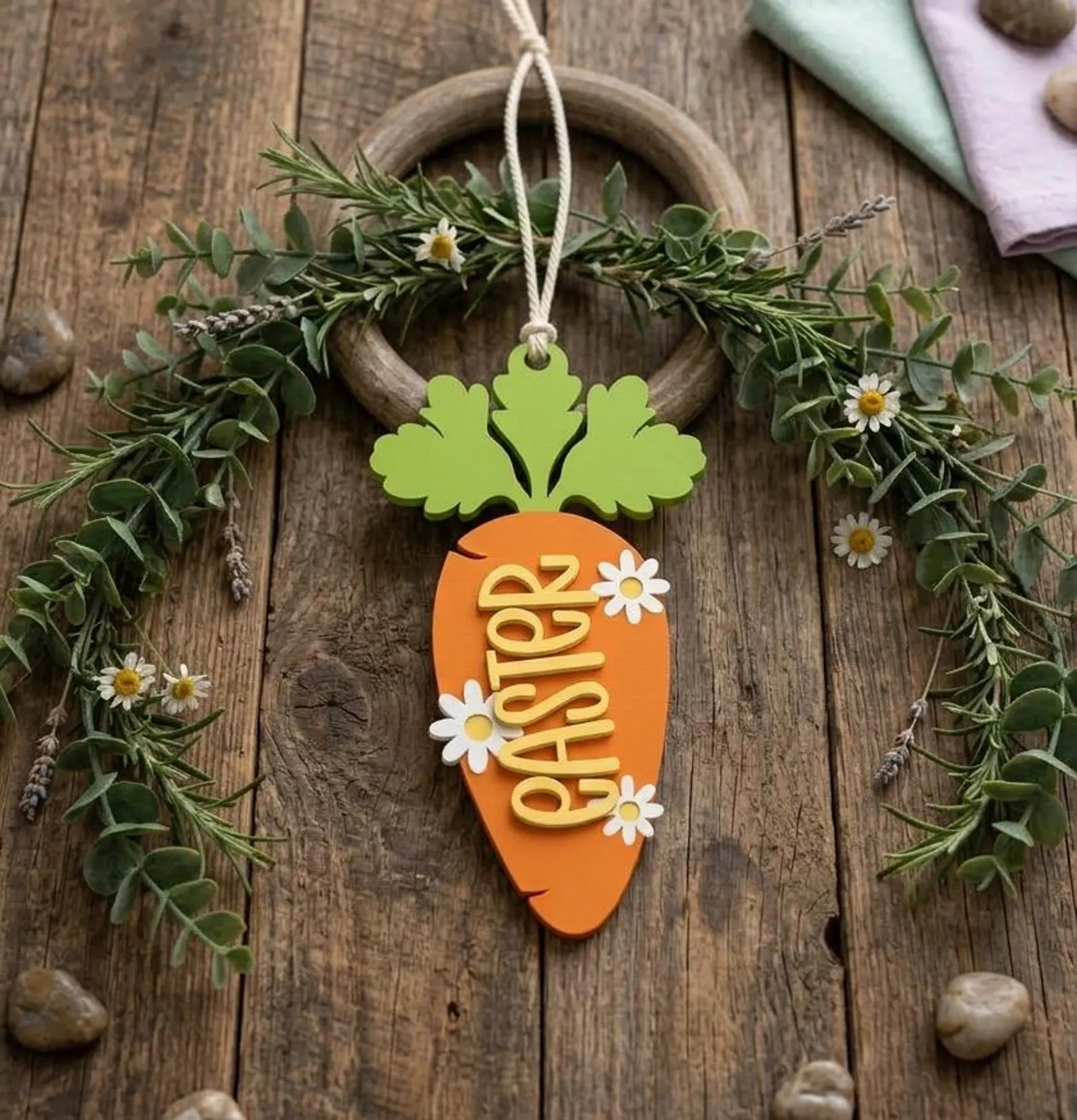 Personalized Easter Basket Tag, Bunny Carrot Egg Name, Custom Wooden Gift for Kids, Easter Nurser... | Etsy (US)