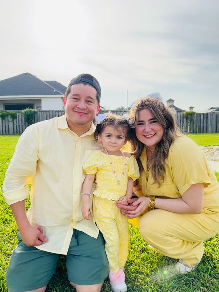Family matching in yellow spring outfit 

#LTKMidsize #LTKBaby #LTKStyleTip