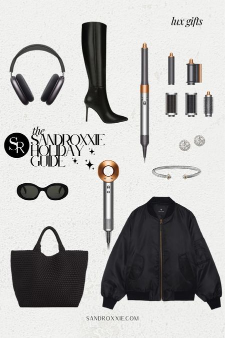 Gift guide for her, lux gifts, boots, Dyson drier, Dyson multi styler, bomber jacket 

xo, Sandroxxie by Sandra
www.sandroxxie.com | #sandroxxie


#LTKitbag #LTKCyberWeek #LTKGiftGuide