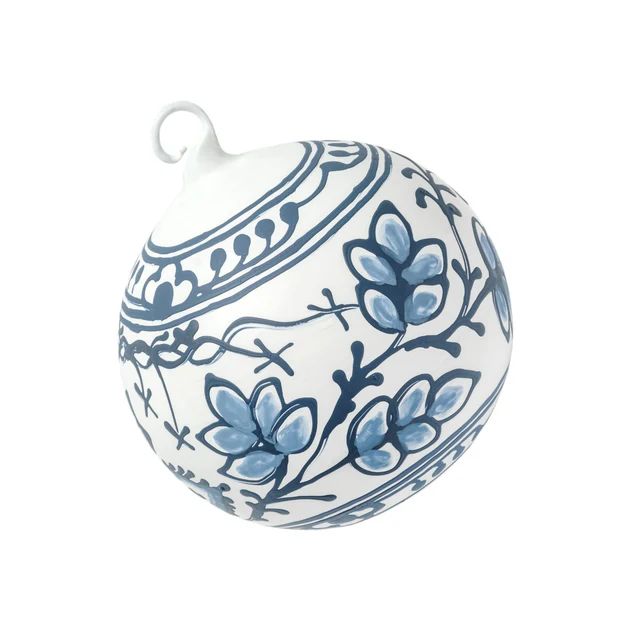 Blue Chinoiserie Glass Ornament - Set of 3 | Cailini Coastal