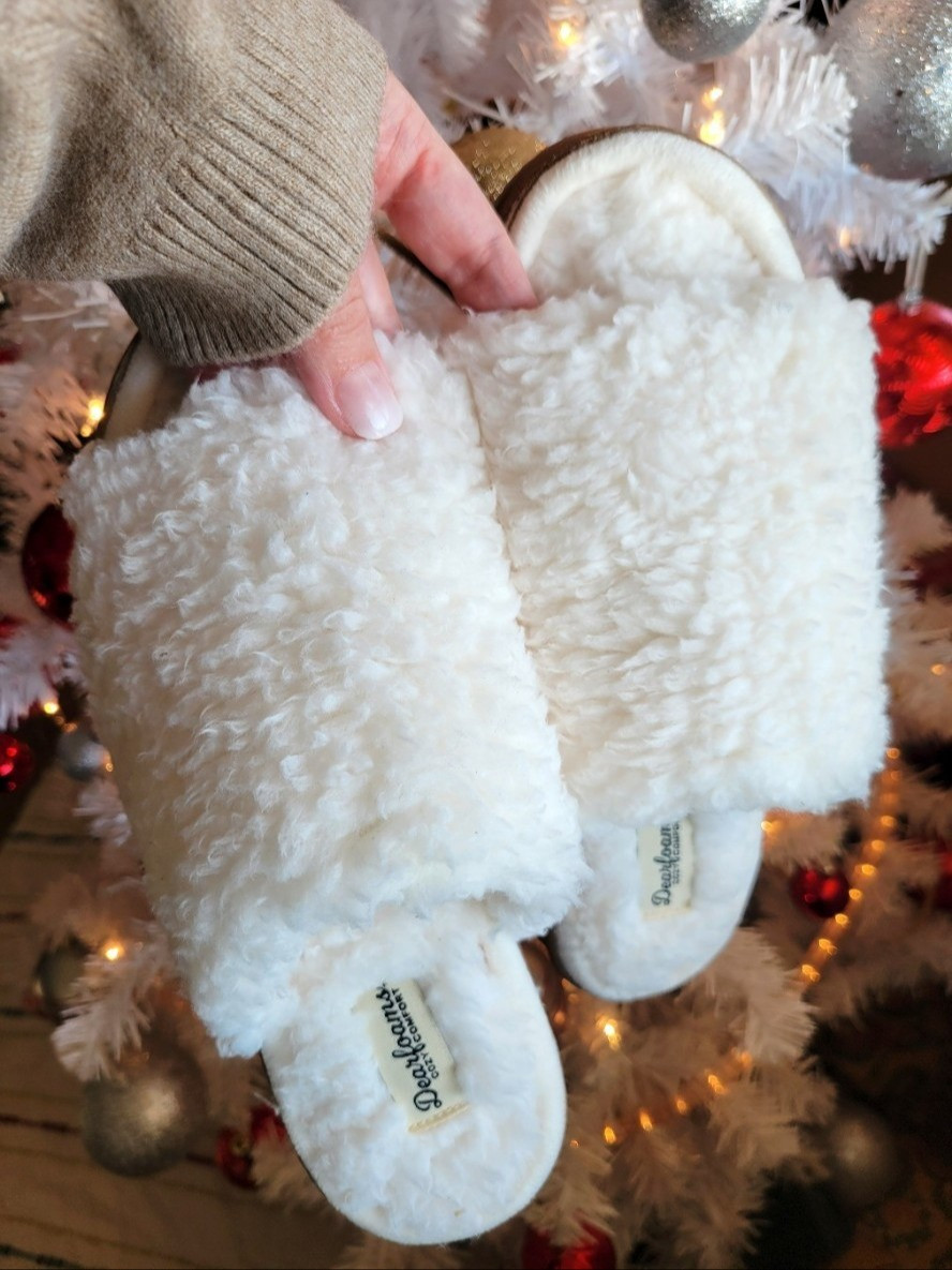 Dearfoams cozy comfort open toe slippers  - I think Christmas morning deserves comfy slippers 😍 I actually bought these last year (sold out but linked sooo many similar & of course cute pairs 😉) BUT I literally have no clue what happened to them 😭 I definitely will be purchasing a new pair bc these were so comfy and kept my feet so warm 🥹 Remember get a price drop notification if you heart a post/save a product 😉 

✨️ P.S. if you follow, like, share, save, or shop my post (either here or @coffee&clearance).. thank you sooo much, I appreciate you! As always thanks sooo much for being here & shopping with me 🥹 

| christmas slippers, christmas pjs, christmas pajamas, holiday slippers, holiday pjs, holiday pajamas, slippers, slippers amazon, slippers women, amazon slippers, clog slippers, ugg classic slippers, fall slippers, fuzzy slippers, house slippers, holiday shoes, gifts, gifts for him, gifts for her, gifts for mom, gifts for dad, gifts for kids, gifts for teens, gift guide, gifts for wife, gifts for husband, gifts for men, toys, toys for, toy guide, gaming system, gaming chair, gaming desk, amazon gifts, amazon gifts for kids, amazon gifts for teens, boyfriend gifts, christmas gifts for, christmas gifts 2024, gift ideas, christmas gifts kids, kids christmas gifts, amazon christmas, amazon holiday | 

#LTKGiftGuide #LTKHoliday #LTKShoeCrush #LTKSeasonal #LTKBeauty #LTKFindsUnder50