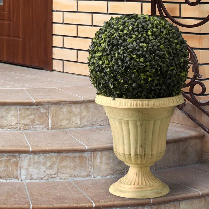 24" Artificial Boxwood Topiary in Urn | Wayfair North America