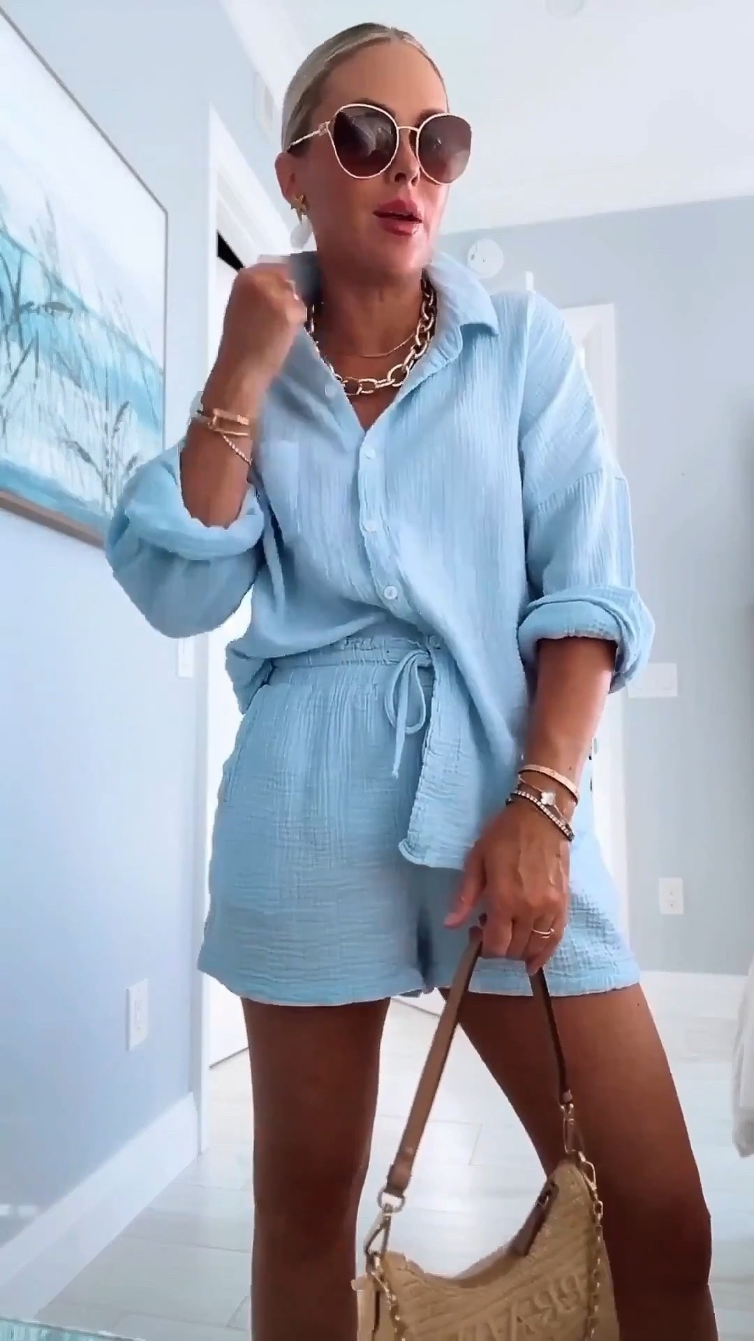 Amazon set you NEED! 🤍🔥 on sale today 
19 colors- so easy to pack- soft and CUTE! ✨ I did medium.

Matching set. Vacation style. Amazon fashion. Gauze set

#LTKSaleAlert #LTKSeasonal #LTKootd