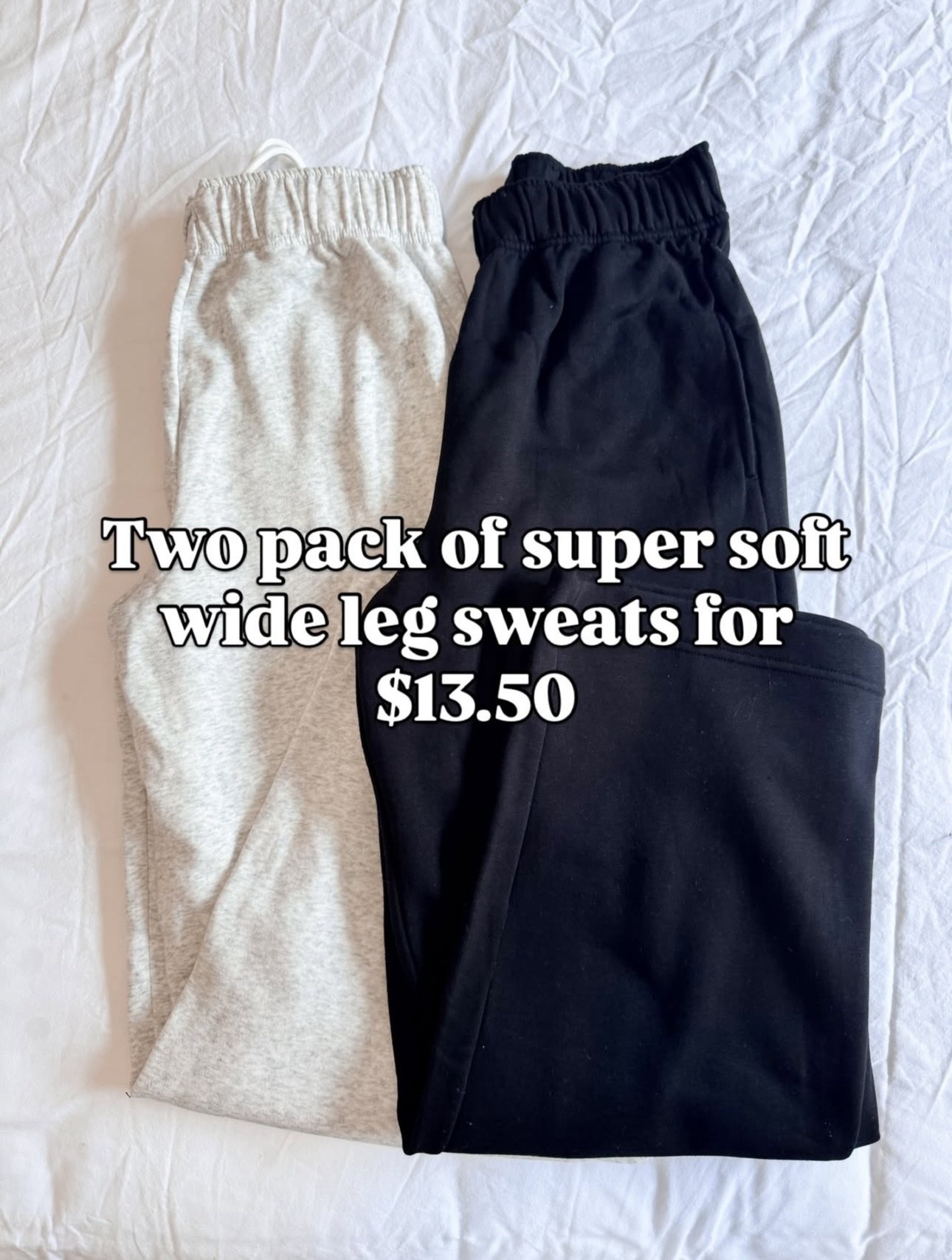 Walmart Black Friday deals two pack of wide leg sweatpants 

#LTKFindsUnder50 #LTKHoliday #LTKCyberWeek