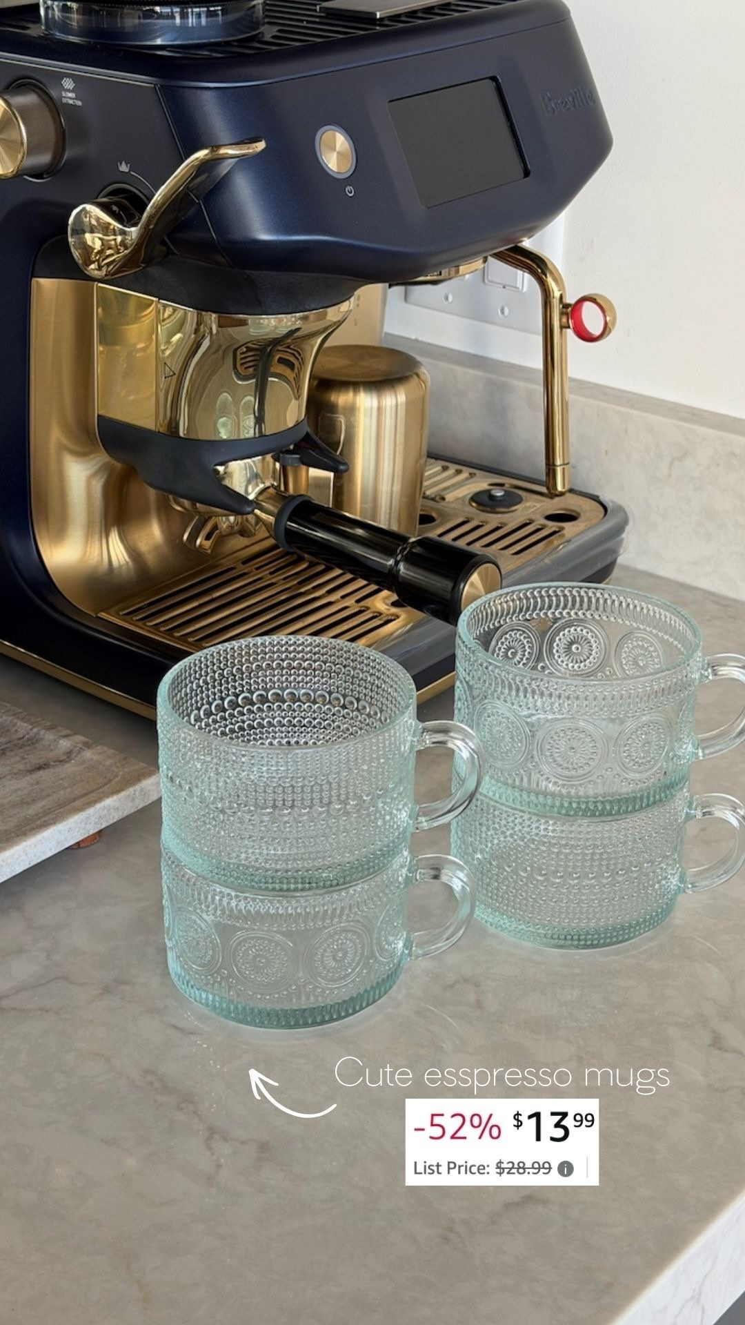 Glass espresso mugs for coffee bar under $15! ☕️

#LTKSaleAlert #LTKSpringSale #LTKHome