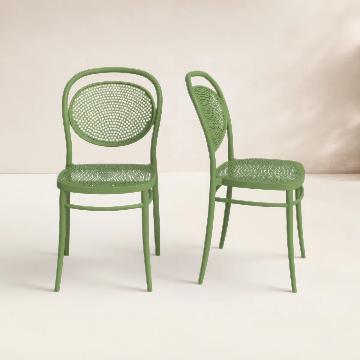 Farrah Stacking Patio Dining Side Chair (Set of 2) | Wayfair North America