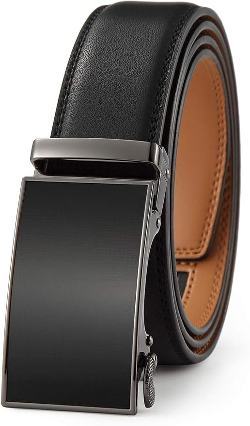 Men's Belt,Ratchet Dress Belt with Automatic Buckle Brown/Black-Trim to Fit-35mm wide | Amazon (US)