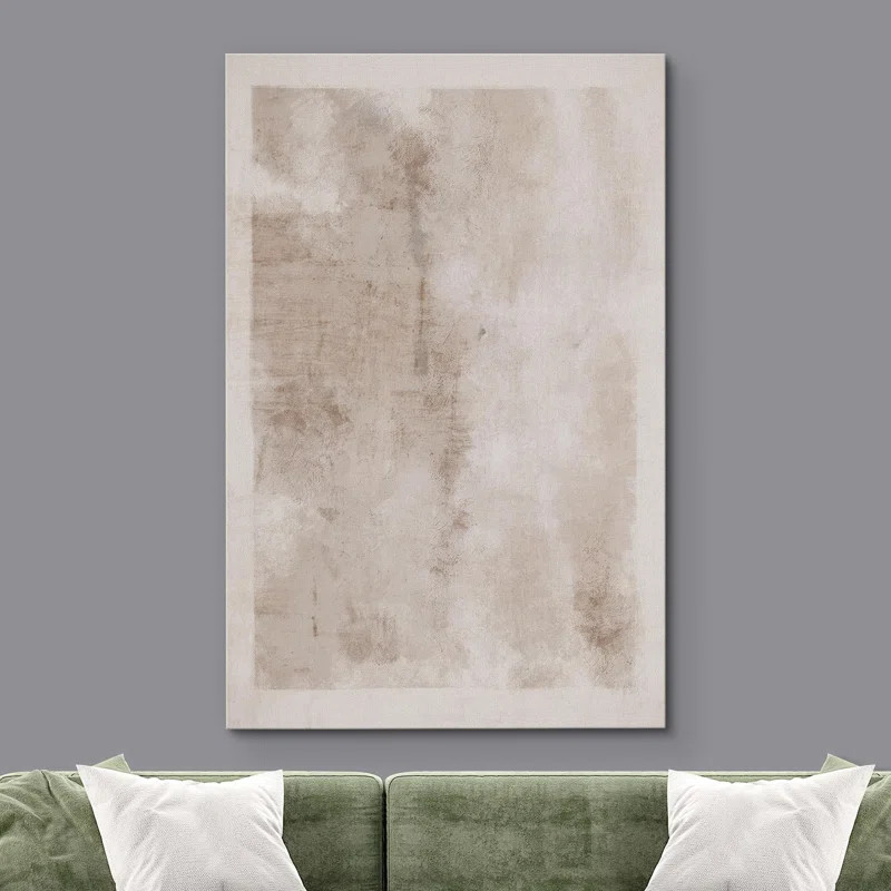 Minimal Landscape " Faded Textured Brown Tan Color Blocks Abstract Shapes Minimalism Contemporary... | Wayfair North America