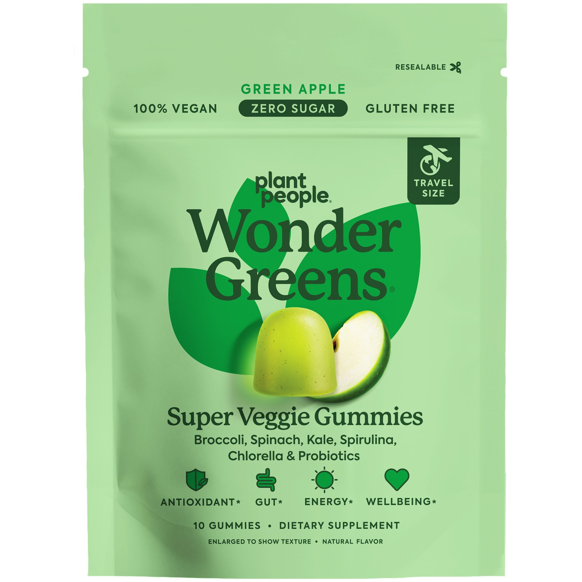 Plant People WonderGreens Veggie Gummies - 5 Servings Green Apple | REI