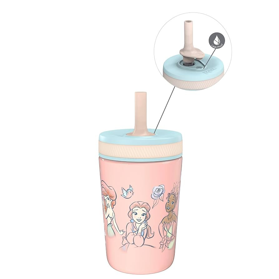 Zak Designs Disney Princess Kelso Toddler Cups For Travel or At Home, 12oz Vacuum Insulated Stain... | Amazon (US)