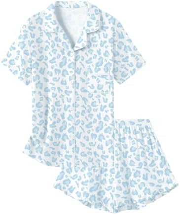 Schbbbta Girls Pajamas Set 2 Piece Button Down Pjs Soft Ruffle Sleepwear Loungewear | Amazon (US)