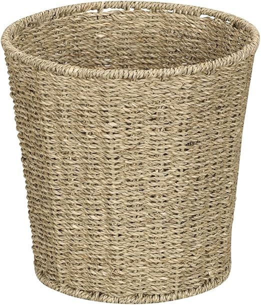 Household Essentials ML-5692 Woven Seagrass Wicker Waste Bin - for Bathrooms and Bedrooms - Natur... | Amazon (US)