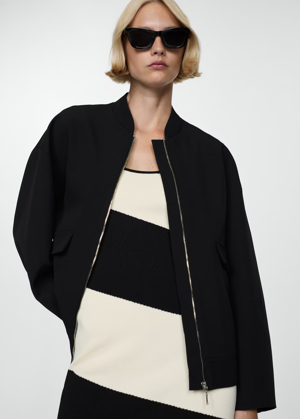 Oversized bomber jacket | MANGO (US)