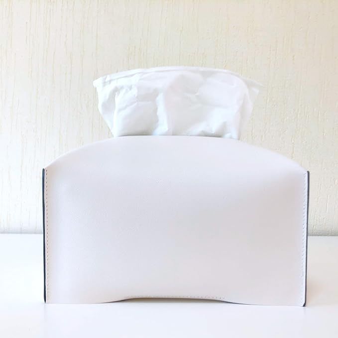 ohihuw Large Size Rectangular Tissue Box Cover PU Leather Modern Design Stylish Tissue Holder Org... | Amazon (US)