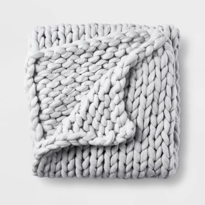 50" x 70" Oversized Chunky Hand Knit Bed Throw - Casaluna™ | Target