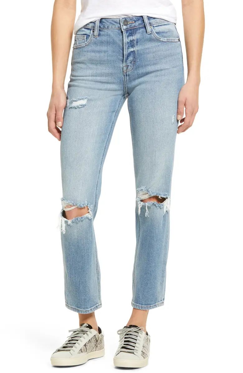 Ripped Supersoft High Waist Ankle Mom Jeans | Nordstrom