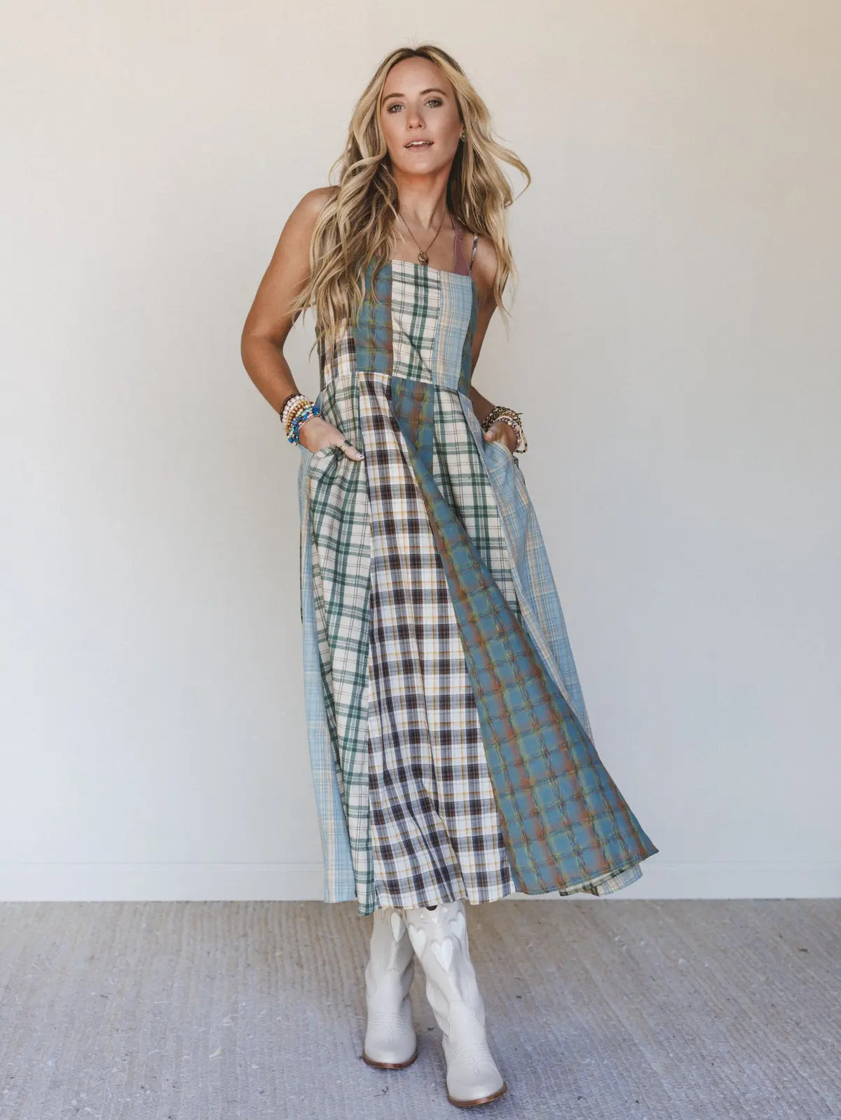 Western Charm Checkered Dress - Mint \u2013 Guangzhou Starry Clothing Co.,Ltd. | Three Bird Nest