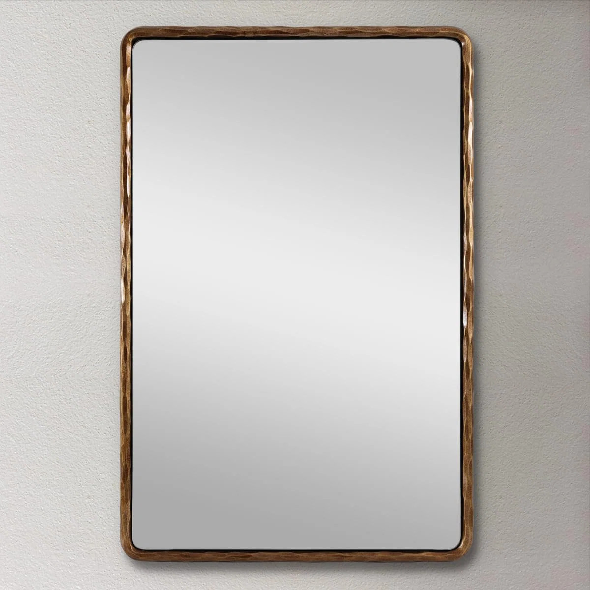 Brunilde Antique Forged Iron Rectangle Wall Mirrors Wrought Iron Mirror Hand Hammer Frame | Wayfair North America