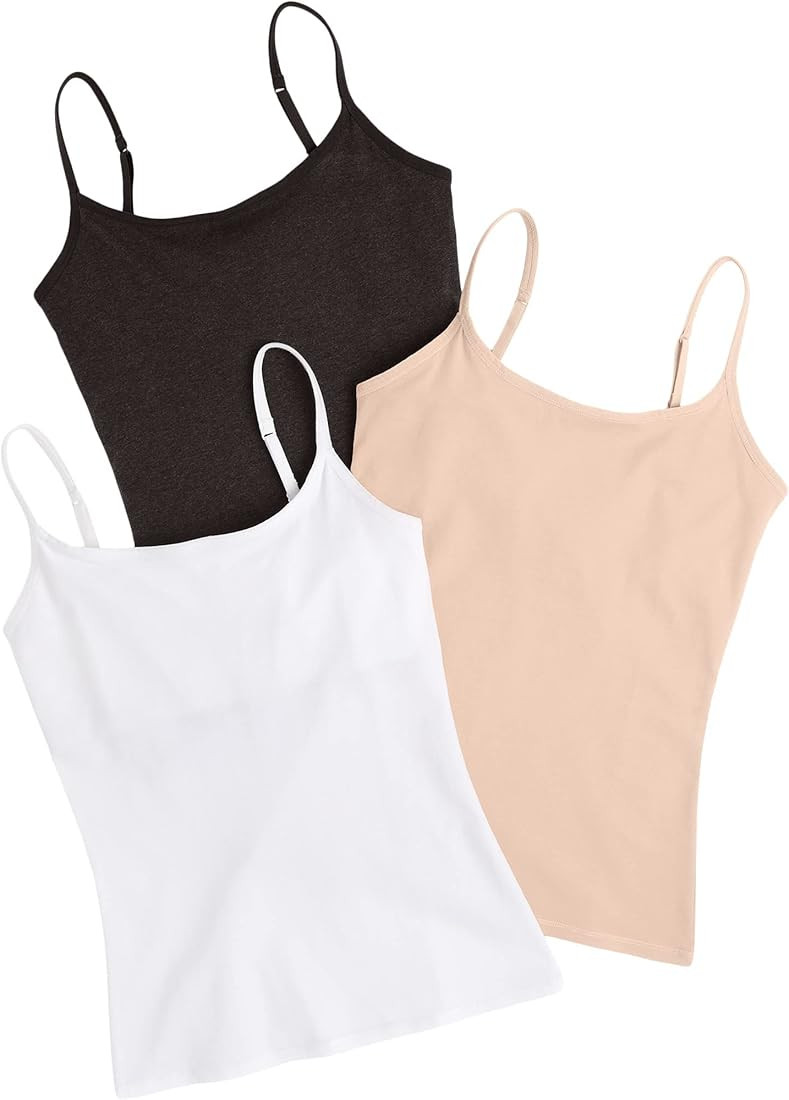 Pact Organic Cotton Shelf Bra Camisole 3-Pack | Amazon (US)