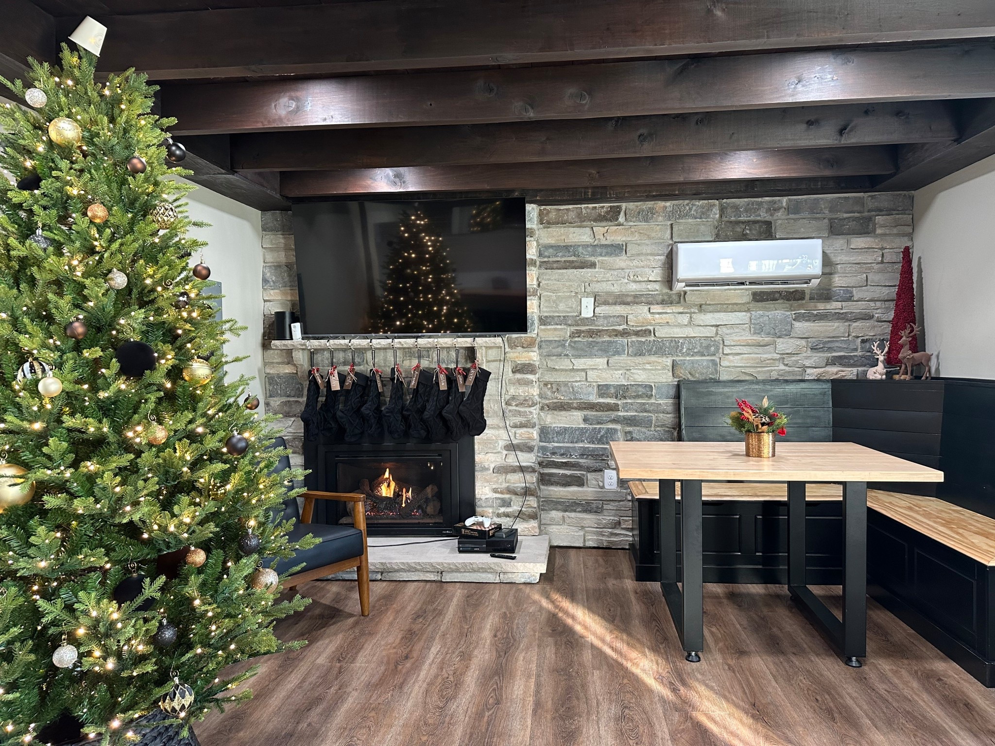 My husbands coffee shop all decorated for Christmas! I stuck to a black and gold theme mostly with some red and green sprinkled in  

#LTKHoliday #LTKHome #LTKSeasonal