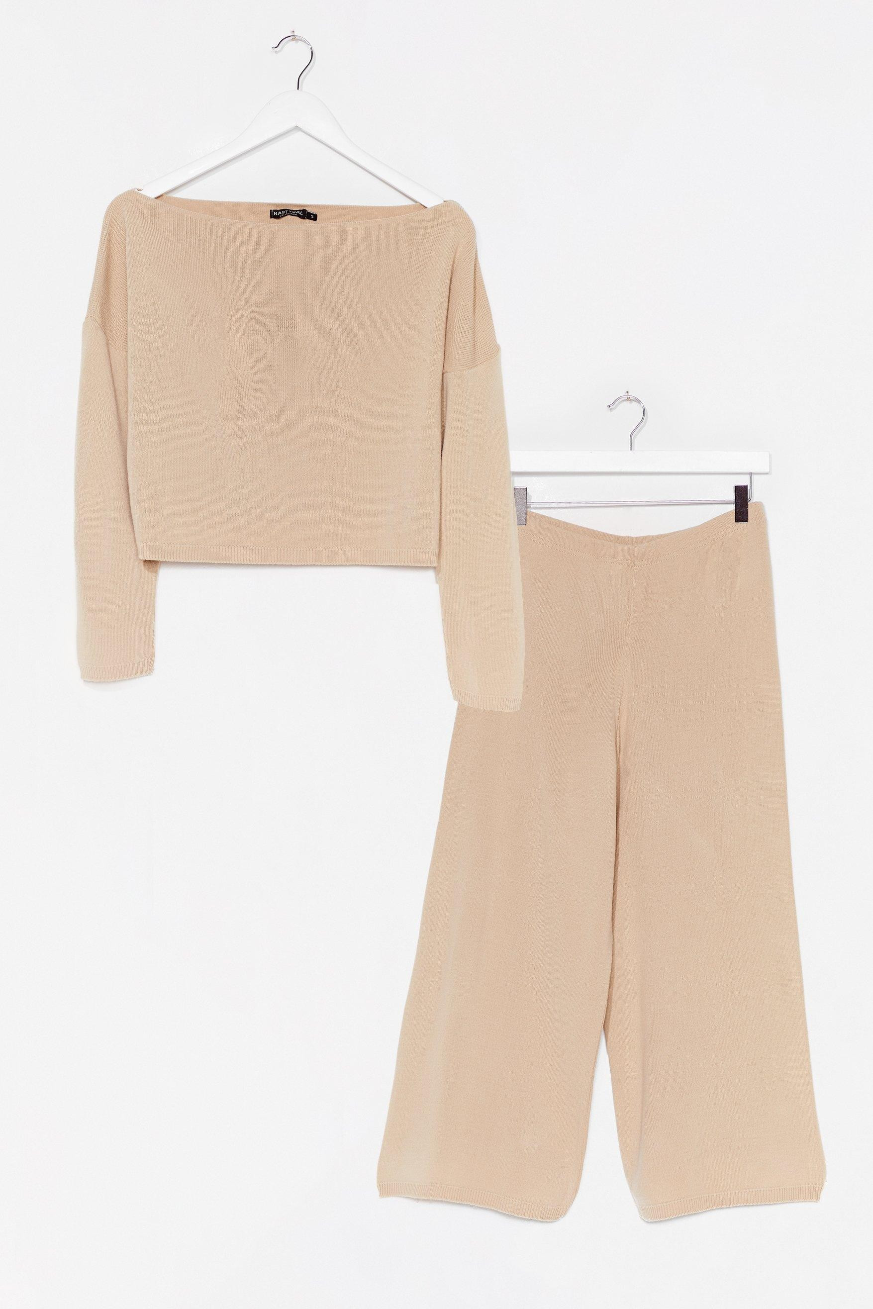 Knit's Better Together Wide-Leg Pants Lounge Set | NastyGal (US & CA)