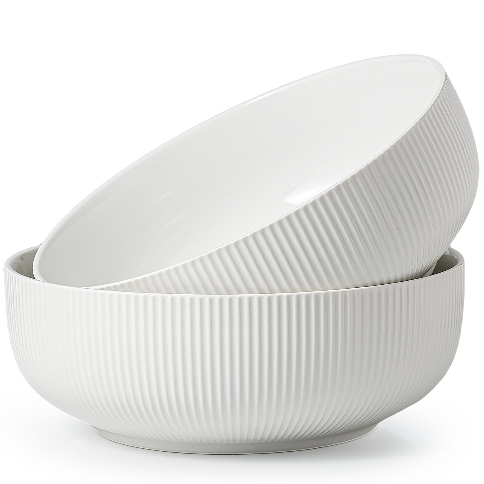 getstar Large Serving Bowls (9.5 inch & 92 fl oz), Ceramic Salad Bowl Set of 2, Microwave and Dis... | Amazon (US)