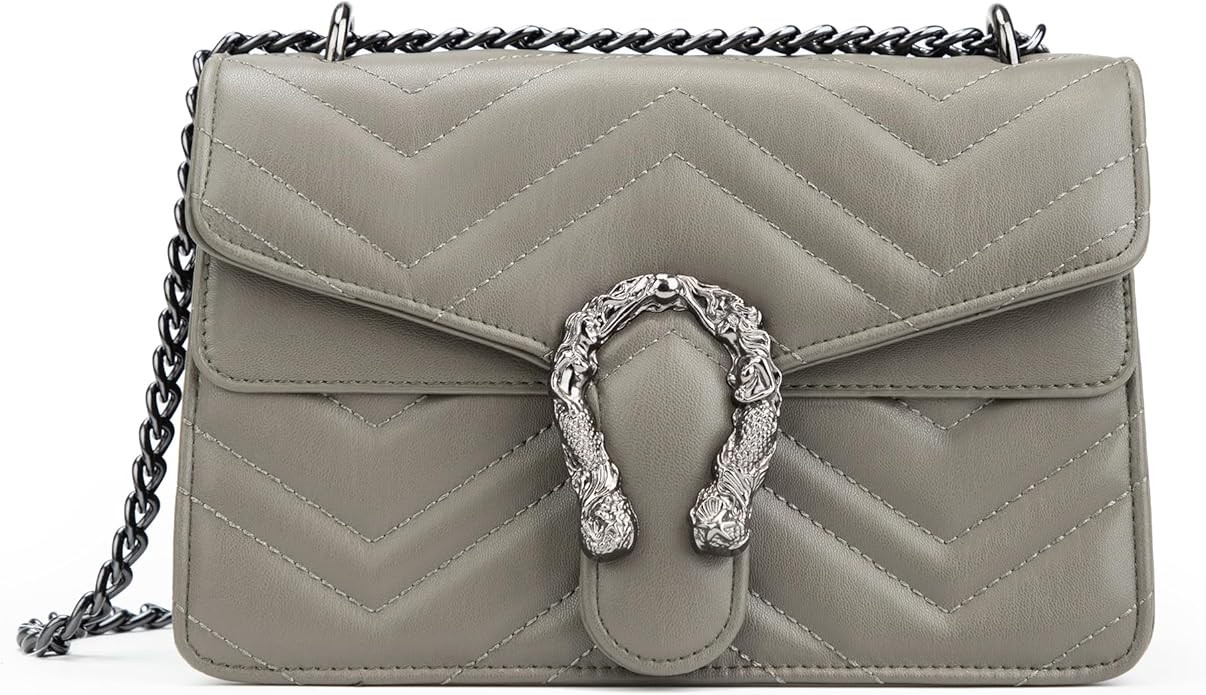 JBB Crossbody Shoulder Purse for Women - Snake Printed Leather Evening Clutch Chain Strap Small S... | Amazon (US)