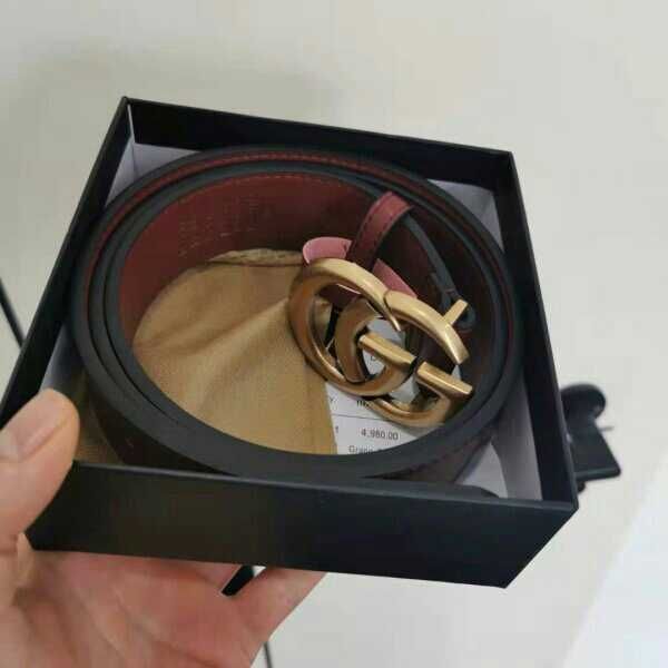 Fashion Men Designers Belts Bronze Gold Double G Buckle Top Quality Leather Mens Women Belt Waist... | DHGate