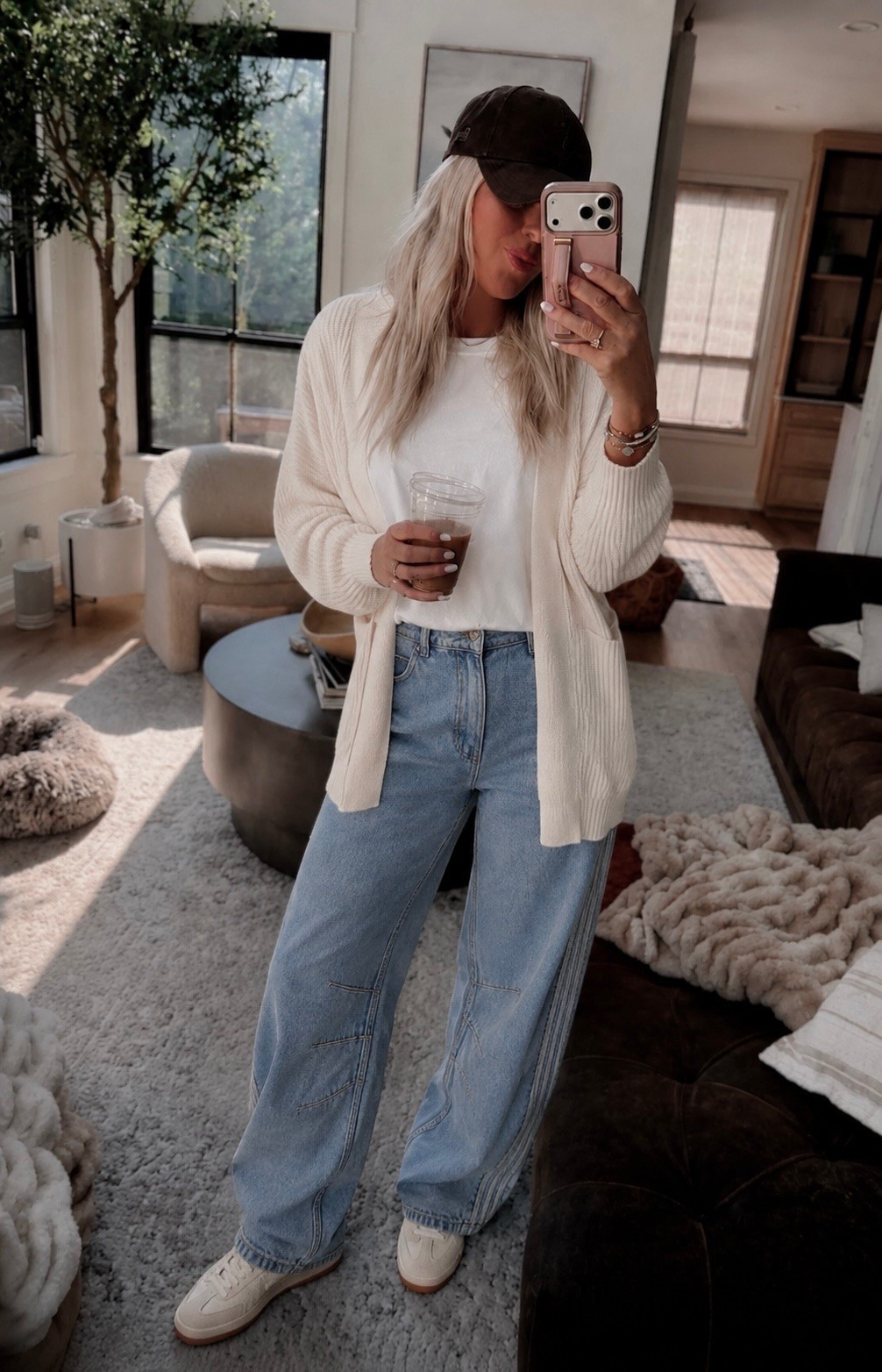 New Adidas denim and I’m obsessed 👖🤍 The relaxed fit + seam detailing make these feel so much cooler than a basic pair of jeans, but they’re still super easy to style. Paired them with neutrals for an effortless everyday look.

Adidas jeans, Adidas denim, wide leg jeans, baggy jeans, casual outfit, everyday outfit, fall denim, transitional outfit, neutral style, Adidas sneakers, cardigan outfit, mom style, fall fashion 2026

#LTKootd #LTKSeasonal