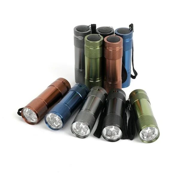 Ozark Trail Aluminum 6-LED Mini Flashlight, 10-Pack, 5 Colors, Model 4245 | Walmart (US)