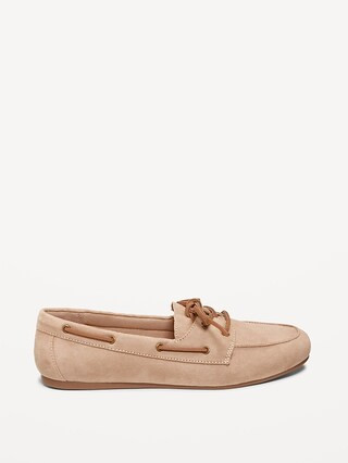 Faux-Leather Boat Shoes for Women | Old Navy (US)