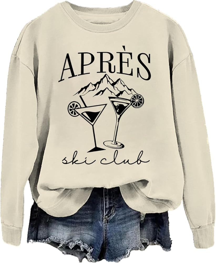 Apres Ski Sweater Women's Club Sweatshirt | Amazon (US)