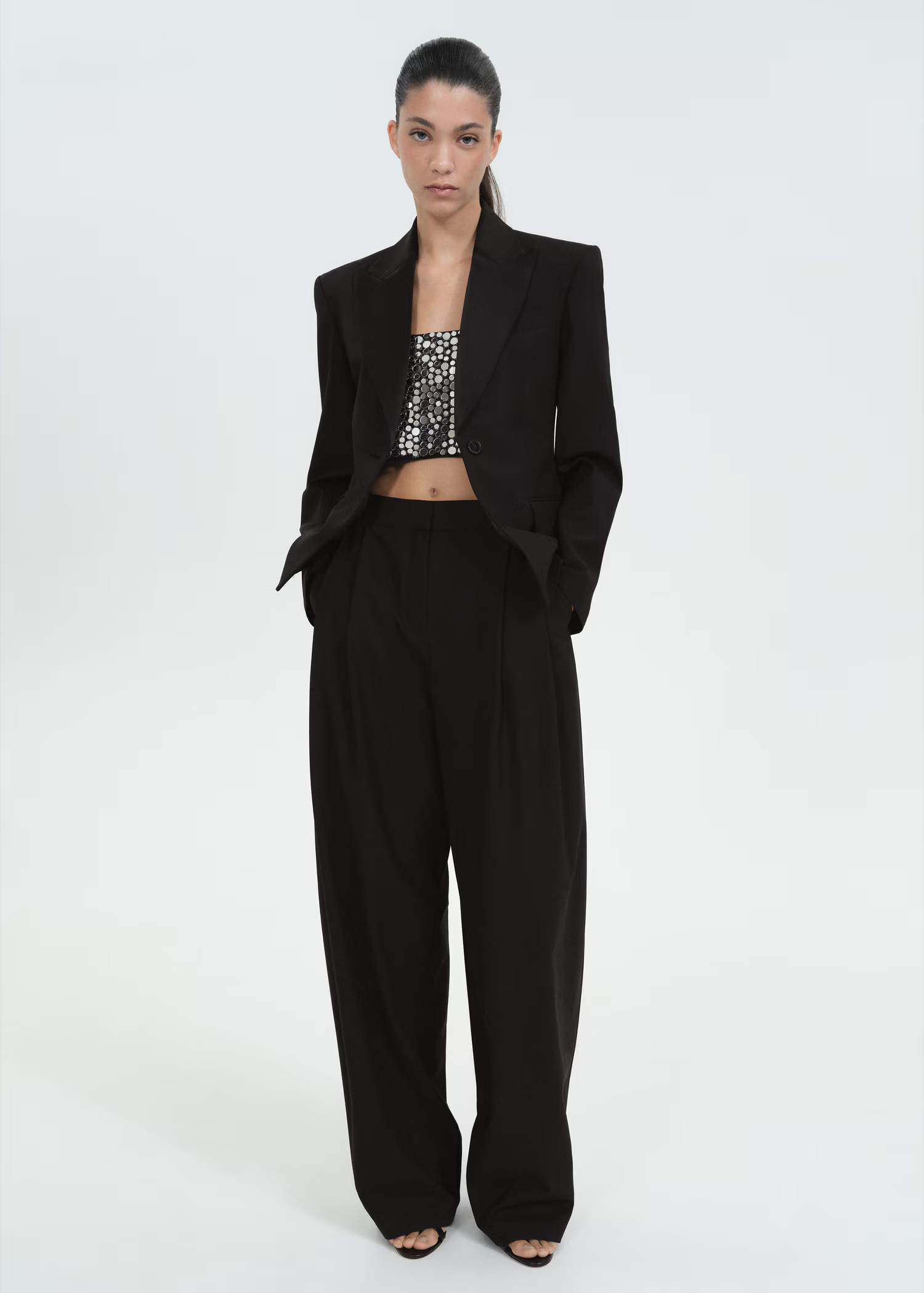 Crystal crop top - Women | MANGO USA | Mango (US/MX/AU)