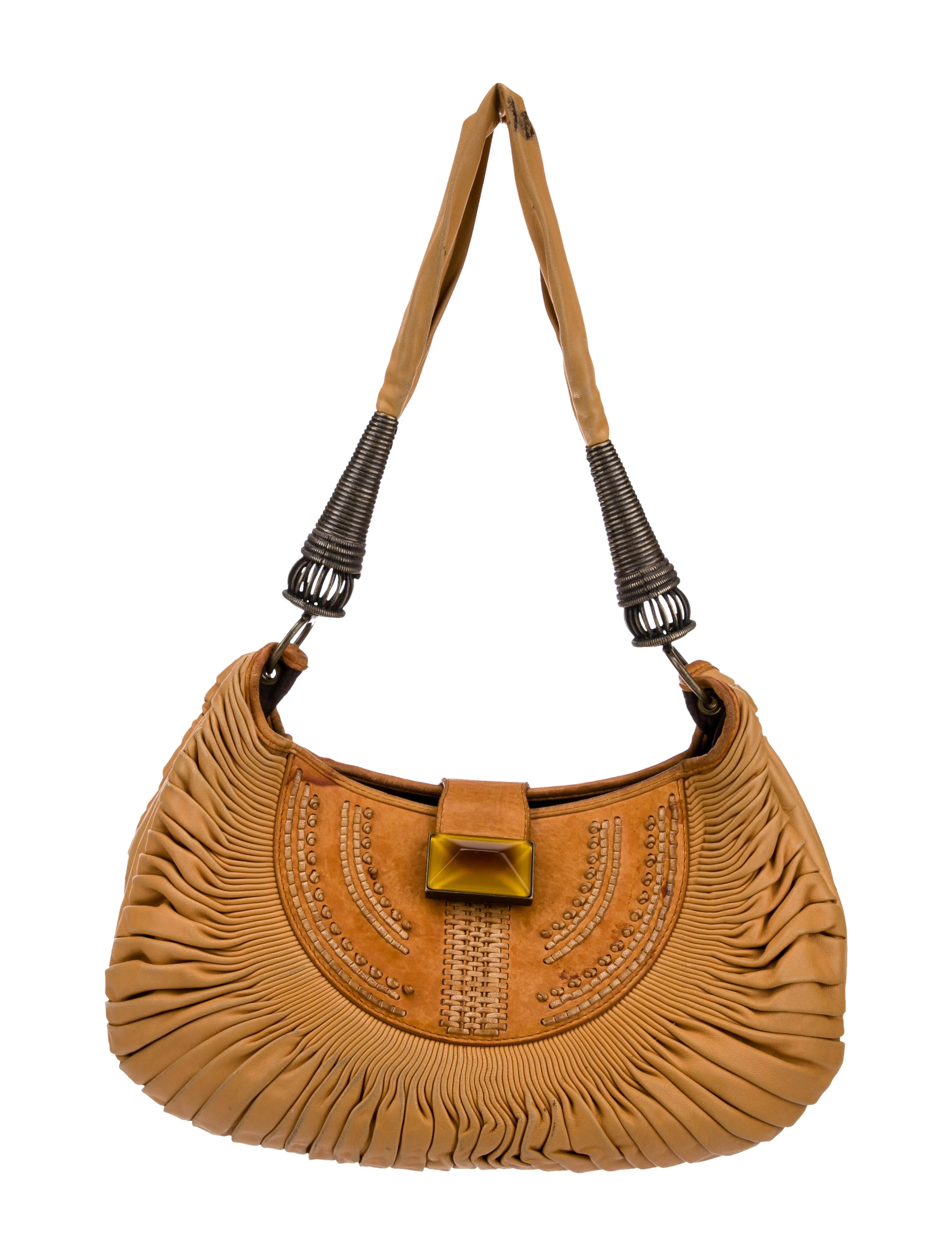 Vintage Pleated Leather Plisse Tote | The RealReal