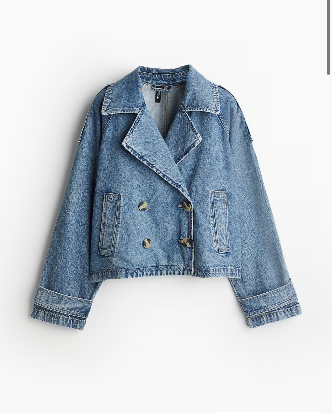 Cropped trench for fall in denim 

#LTKWorkwear #LTKSeasonal #LTKFindsUnder50