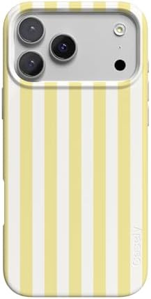 Casely iPhone 17 Pro Case | Butter Yellow Stripes | Sunday Best | Compatible with MagSafe | Class... | Amazon (US)