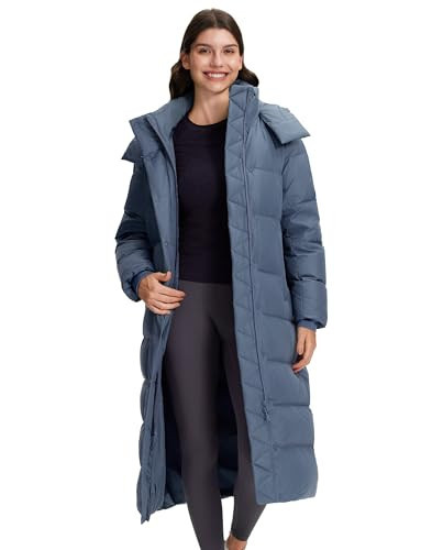 Pioneer Camp Women's Long Winter Coat for Women with hood 650+ Fill Power Thickened Long Down Jacket Parka Jacket, Grey, Medium | Amazon (US)