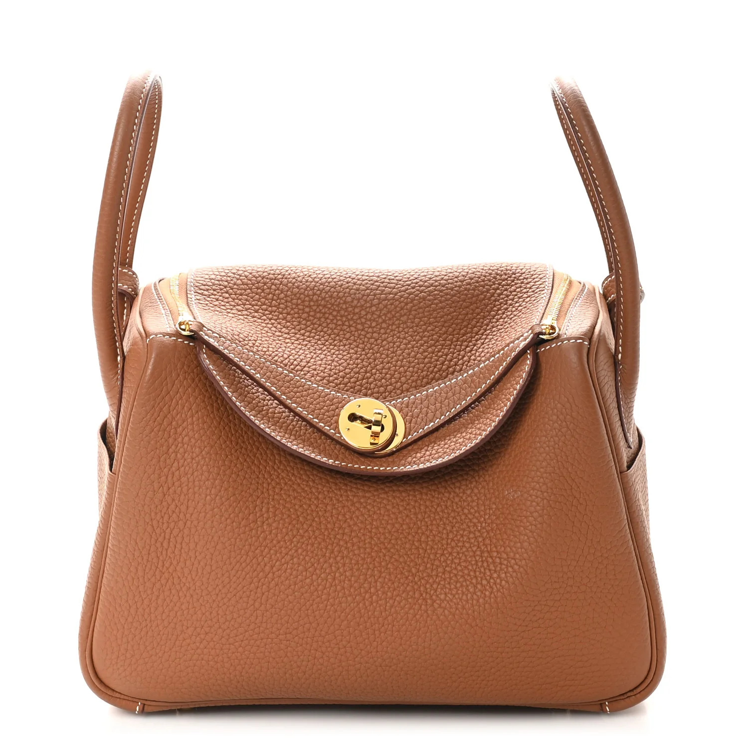 Taurillon Clemence Lindy 26 Gold | FASHIONPHILE (US)