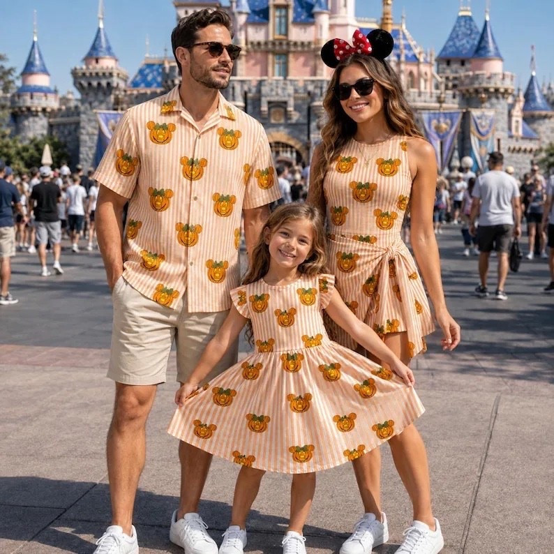 Halloween Mickey Minnie Pumpkins Striped Dress Skirt, Mickey Minnie Matching Outfits, Mickey's Not So Scary Halloween Party Dress

#LTKSeasonal #LTKmomlife #LTKTravel