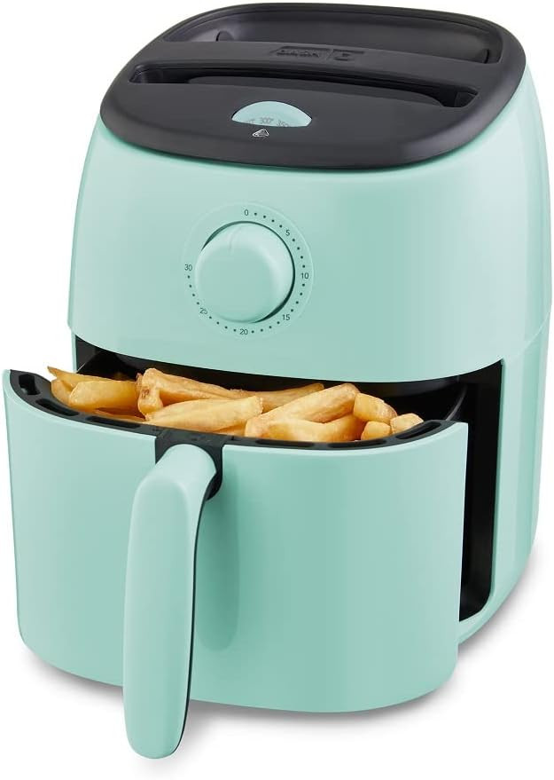 Dash Tasti-Crisp Small Air Fryer, 2.6 Quart, 1-2 People, Aqua | Amazon (US)