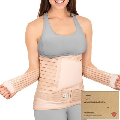 KeaBabies Revive 3 in 1 Postpartum Belly Band, Abdominal Binder Belly Wrap, Post Partum Recovery Waist Binder Shapewear (Classic Ivory, Medium/Large) | Target
