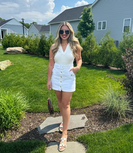 Spring outfit, Memorial Day, Fourth of July, target, white skirt, gold buttons, collared shirt, stud sandals

#LTKParties #LTKFamily #LTKSeasonal