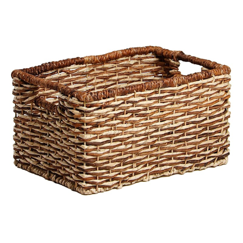 Bacburi Woven Abaca Shelf Storage Tote, Large | At Home