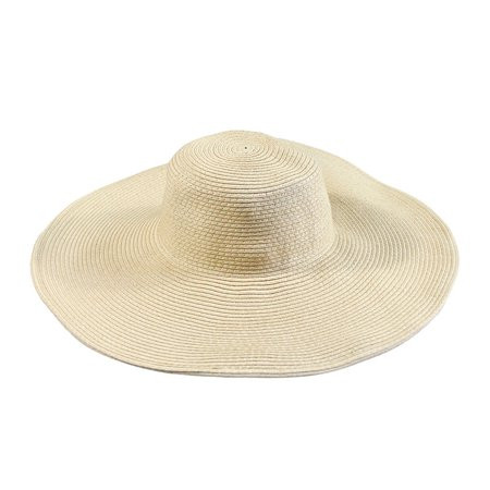 Liveday Women Beach Hat Wide Brim Solid Color Sun Protective Straw Hat for Summer New | Walmart (US)