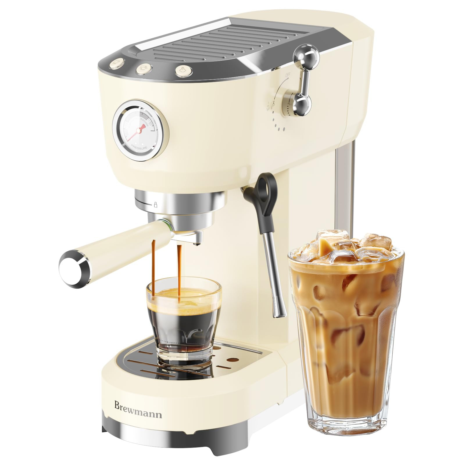 Espresso Machine 20 Bar, Latte and Cappuccino Machine with Steam Milk Frother, Fast Heating, Prof... | Amazon (US)