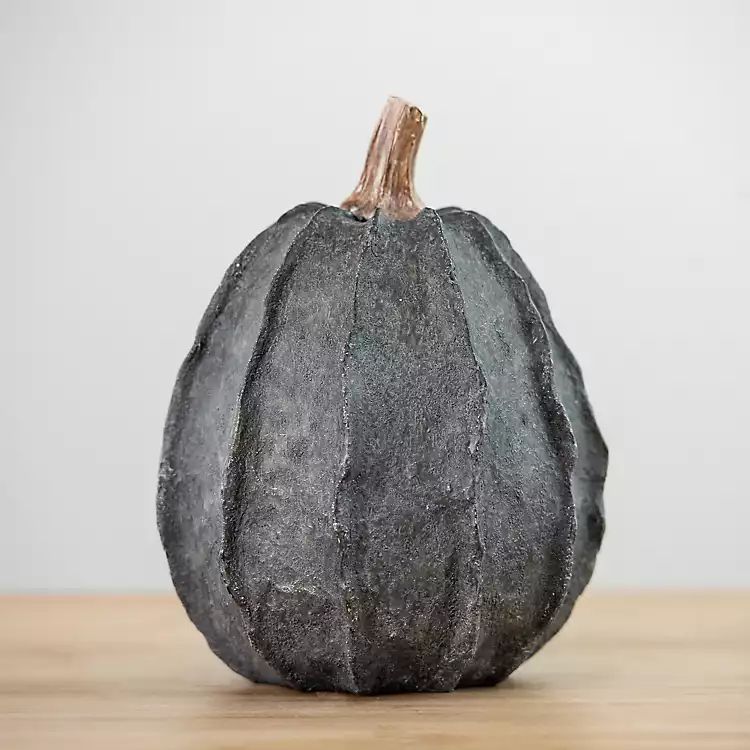 Charcoal Gray Textured Pumpkin, 9 in. | Kirkland's Home
