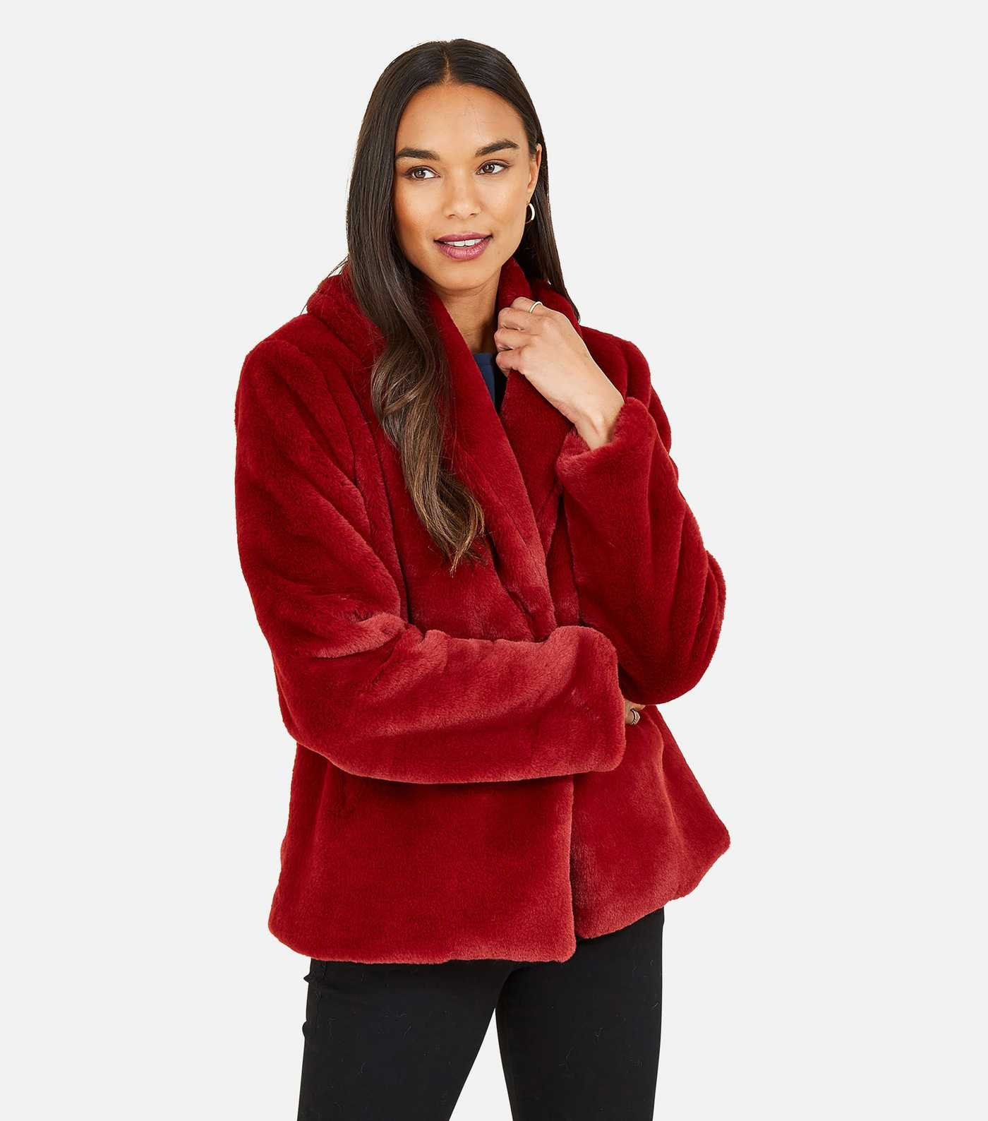 Yumi Dark Red Faux Fur Coat
						
						Add to Saved Items
						Remove from Saved Items | New Look (UK)